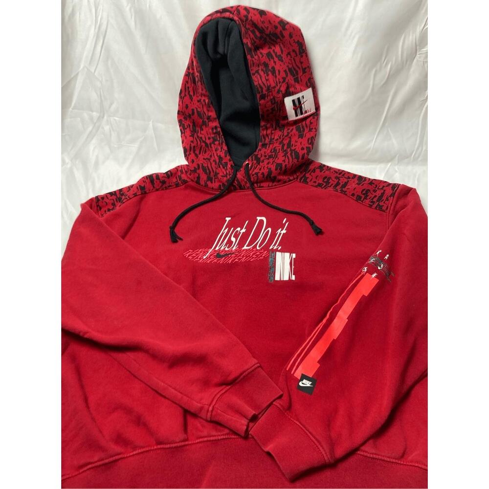 Nike Red Just Do It Hoodie Small